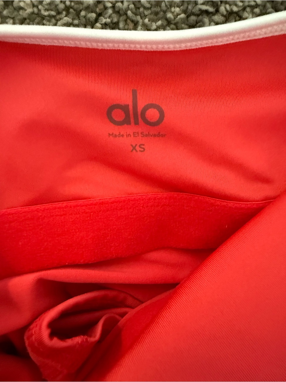 Alo Women's Alo Softsculpt Halter Tennis Dress - Candy Red/White size Xs - Picture 2 of 4